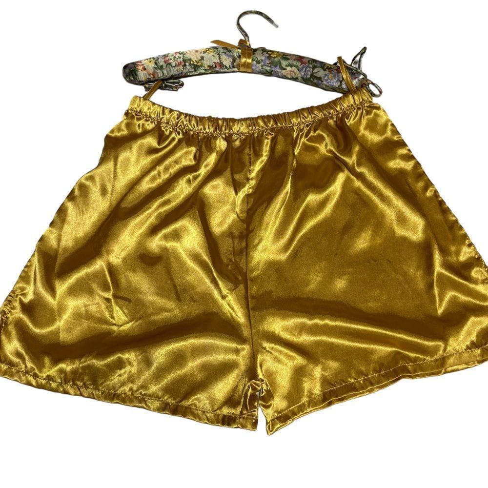 Contessa Di Roma Sleep Set Liquid Satin Lingerie Robe Tank Shorts Hang… - Picture 10 of 16